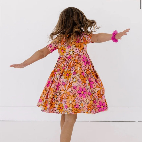 Remie Girl Day Dress - “Cutie” pink and orange floral sz4 - Picture 4 of 8